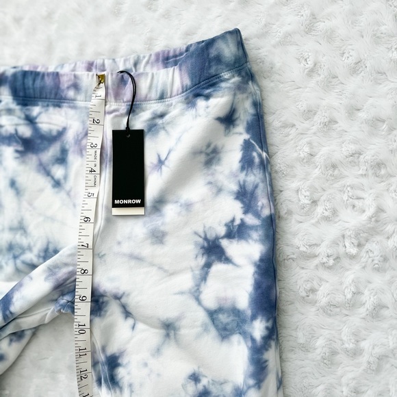 NWT- MONROW Midnight Iris Active Sweatpants Legging Two Tone Crystal Tie Dye - Picture 15 of 16